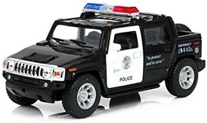 KiNSMART H2 Hummer SUT Police Truck Interceptor 5" 1:36 Scale Die Cast Metal Model Toy...