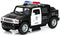 KiNSMART H2 Hummer SUT Police Truck Interceptor 5" 1:36 Scale Die Cast Metal Model Toy...