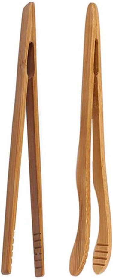 Reusable Classic Bamboo Toast Tongs - Wood Cooking Tong,Ideal for Toaster,Fruits, Bread & Pickles, Kitchen Utensil For Cheese Bacon Muffin Fruits ...