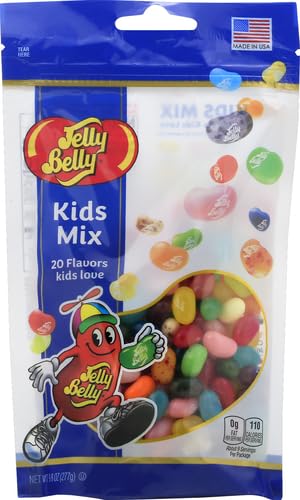 Jelly Belly Kids Mix Jelly Beans, Resealable 9.8 oz Pouch Bag - 20 Assorted Flavors that Kids Love - Kosher, Peanut Free Candy...
