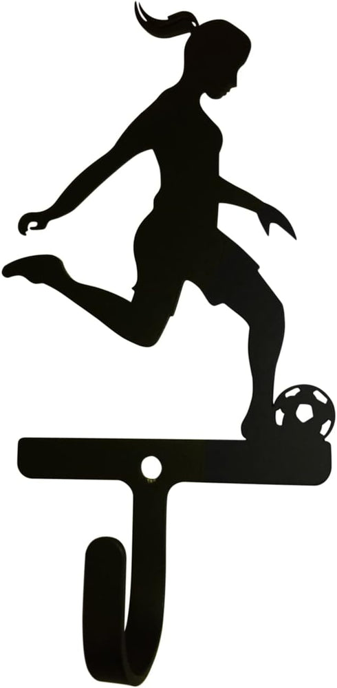 Village Wrought Iron Female Soccer Wall Hook Decorative Small...