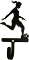 Village Wrought Iron Female Soccer Wall Hook Decorative Small...