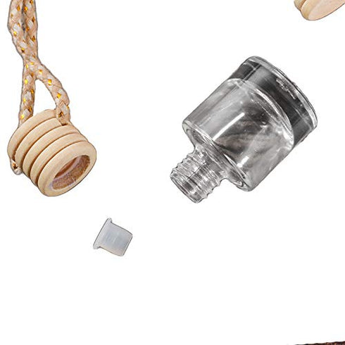 ConStore 10pcs Car Hanging Glass Pendant Perfume Aromatherapy Bottle Refillable Hanging Diffuser Air Fresher Ornament Vials...