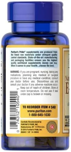 Puritan's Pride Vitamin E-400 iu Naturally Sourced-100 Count (540)...