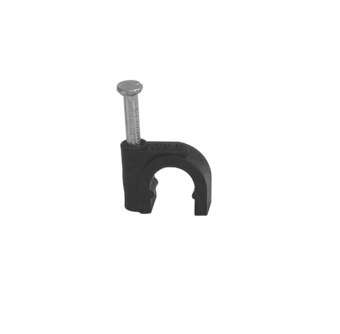 100 Pack Black / 8mm RG6 Cable Clips...