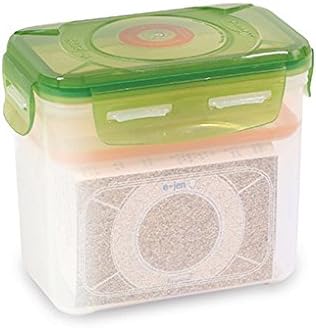 e-jen Premium Kimchi, Sauerkraut Container Probiotic Fermentation with Inner Vacuum Lid (Earthenware Green, 0.45 gal/ 1.7L)...