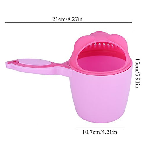 GLOGLOW (Pack of 2) Shampoo Rinse Cup Waterfall Shampoo Rinser for Kids, Multifunction Cute Washing Baby Hair Rinse Cup Safe Cartoon Shower Shampo...