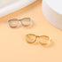 LUOZZY 6pcs Alloy Eyeglasses Shaped Brooches Frame Round Glasses Style Brooches Eyewear Lapel Pin for Women Dress Suit Shirt Collar Jewelry Access...