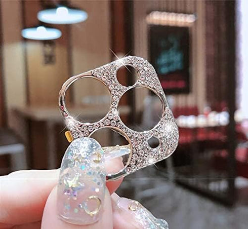 Omorro for iPhone 13 Pro Bling Lens Protector, Camera Cover 3D Glitter Crystal Diamond Rhinestone Shining Dots Metal Protective Decoration Sticker...