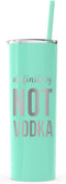 The Crafty Engineer Definitely Not Vodka Tumbler with Lid and Straw, Funny Reusable Water Cup (Mint-20oz)...