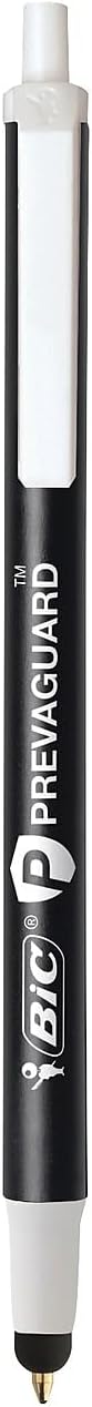 BIC PrevaGuard Clic Stic Ballpoint Pen & Stylus, With Built-in Protection To Suppress Bacteria Growth, Medium Point (1.0mm), Black, 12-Count......