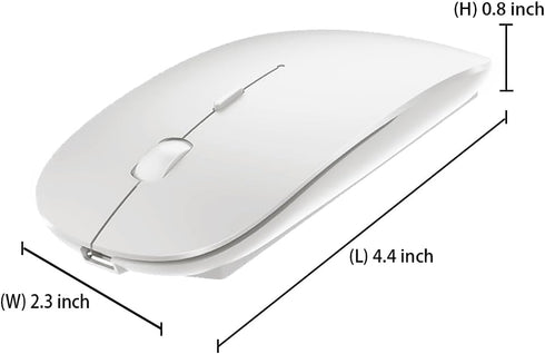 KLO 4 Modes Rechargeable Bluetooth Mouse/Bluetooth 3.0/5.2+USB-2.4G/Type-C,Bluetooth Mouse for MacBook pro/MacBook air/Laptop/iMac/ipad/Notebook/p...