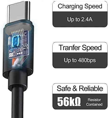 Fast Charger with USB Type C 6.6FT (2m) Cable & OTG Adapter for Samsung Galaxy S9/S9 Plus/S8/S8 Plus/S10/S10e/S10 Plus/Note 8/Note 9/A02/A21/A31/A...