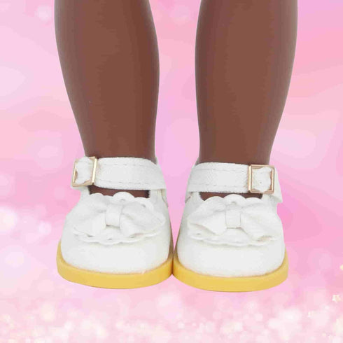 6 Pairs of Dorable Doll Shoes for 14 Inch Doll, Cute Bow Doll Shoes for 14 Inch Girl Dolls, Randomly 6 Pairs from 10 Shown in The Picture, Doll Ac...
