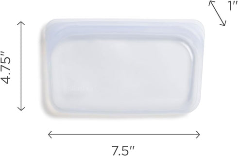 Stasher Premium Silicone Reusable Food Storage Snack Bag, Citrus | Microwave, Sous Vide, Dishwasher, Oven and Freezer Safe | BPA Free, Leak-free, ...