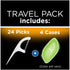 DenTek Floss Picks & Travel Case for On-The-Go, 4 Travel Cases with 6 Floss Picks Each, (Pack of 1)...