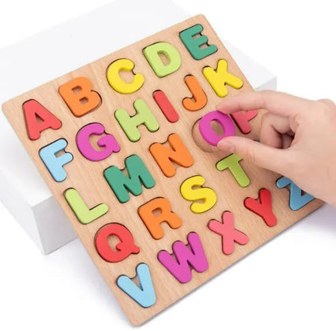 Wooden Puzzles for Toddlers, Wooden Alphabet Numbers Shape Learning Puzzles for +3 Year Old Kids Educational Toys for Boys Girls Gift...