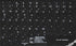 Online-Welcome German Non Transparent Keyboard Stickers Black Background...