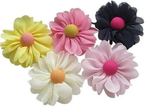 Chenkou Craft 20pcs 60mm New Organza Ribbon Chiffon Flowers Bows Sewing Wedding Decoration (Chiffon Flower(A0389))...