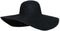 1Pcs Women Wide Brim Straw Hat Foldable Beach Floppy Sun Hat Black...