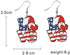 9 Pairs 4th of July Patriotic Earrings Set Cute Gnome Heart Star American Flags Animals Independence Day Acrylic Drop Dangle Earrings Memorial Day...