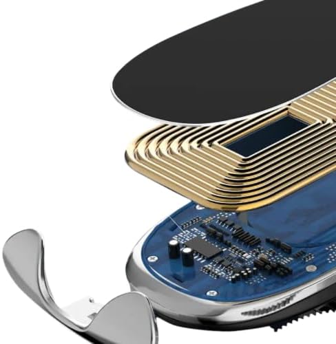 Car Wireless Charger Magnetic Automatic Car Mount Phone Holder for iPhone 15 Pro Max 14 Pro Max Samsung Galaxy Note 10w Fast Charger (Gold)...