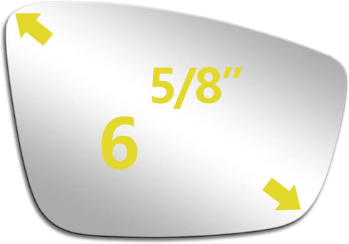Mirror Glass Right Passenger Side Replacement fit for 2012-2019 Volkswagen Beetle 2011-2018 Volkswagen Jetta 2013-2015 Volkswagen Passat RH With A...