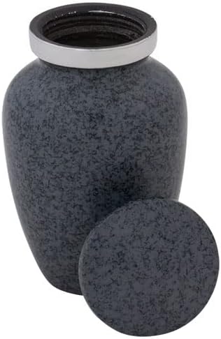 Graystone Keepsake Cremation Urn for Ashes, Aluminum, Gray Urn, Keepsake Sized Cremation Urn, 3 Inches High...