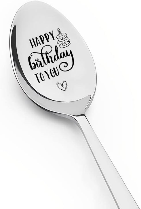 Birthday Gifts Spoons for Women Men Girls Best Friends BFF Happy Birthday Gift for Him Her Happy Birthday to You Coffee Tea Spoon for Daughter Son...