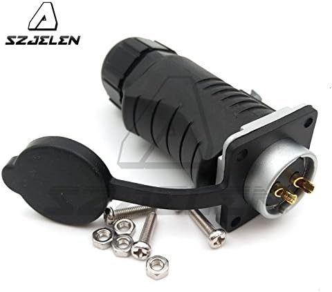 XHP20 30A IP67 2Pin Waterproof Aviation Cable Connector Plug and Socket,LED Light Power Cable Connector,Fit RV Solar Port (2Pin, Plug male &Socket...