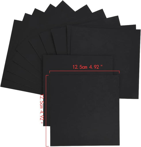 4.9x4.9 Inches Black Paper Sketchbook,30Sheets (180gsm /110lb) Premium Black Heavyweight Paper Sketchbook,Art Black Sketch Book for Pencil, Pastel...
