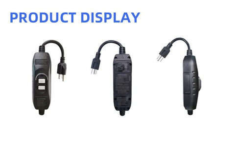 Kaper GFCI Inline Plug Replacement Assembly 3 Wires , Auto-Monitor?Manual Reset, Waterproof, Ground Fault Circuit Interrupter for Power Pressure W...