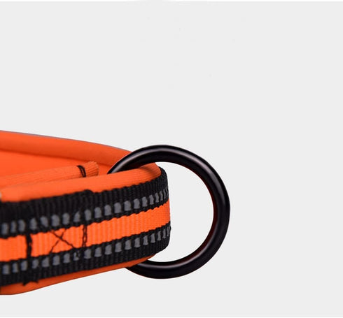 Reflective Nylon Dog Collar with Safety Buckle, Adjustable Pet Collars Comfortable Soft Neoprene Padding Dog Collar for Small Medium Large Dogs (S...