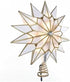 Kurt S. Adler UL3141 9.84" Brass Plated 7-Point Double Tip Capiz Star with Center Gem Tree Topper...