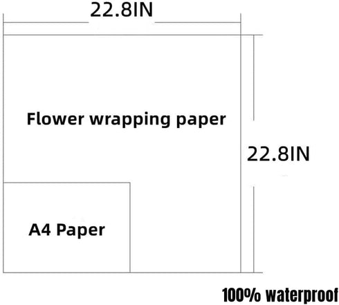XIYUAN 20 Sheets Of Flower Wrapping Paper Waterproof Florist Bouquet Wrapping Paper DIY Craft Wrapping Paper 22.8x22.8 in Gift Wrapping Paper Supp...