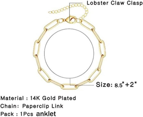 XAM Love Metal Bracelet Anklet Simple Metal Chain Stainless Steel Bracelet Anklet Heart Jewelry for Women Birthday Gifts Jewelry Gifts Mother's Da...