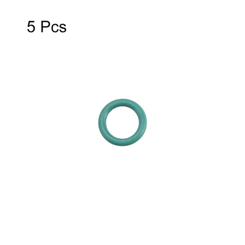 uxcell Fluorine Rubber O-Rings, 6mm OD 4mm ID 1mm Width FKM Seal Gasket for Machinery Plumbing, Green, Pack of 5...