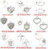 Zhiheng Assorted 93pcs Heart Shaped Alloy Pendants Love Wine Glass Charms Bracelet Necklace Beads Wine Glass Charms for Jewellery Making Birthday ...
