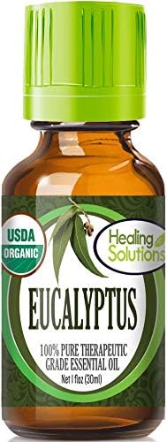 Healing Solutions Eucalyptus Essential Oil 1 oz (30ml), Pure & Organic, Undiluted Eucalyptus Essential Oil for Hair, Diffuser, Skin, & Aromatherap...