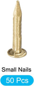 Small Nails (1.2x8mm) 50pcs, Brass Tiny Hardware Nails - for Household Woodworking, Brass Tone...