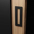 HRX STQ Sliding Aluminium Barn Door Handle, Self-Adhesive Edge for Pocket Closet Doors - Screwlesss, Peel and Stick, Complete Kit - 2 Pack - Black...