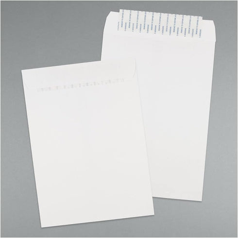JAM PAPER 7 1/2 x 10 1/2 Open End Commercial Envelopes with Peel and Seal Closure - White - 25/Pack...