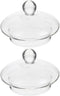 2-Pack Clear Glass Teapot Replacement Lids - Teapot Accessories with Strainer Cover for Home Kitchen Teapots and Teacups - Universal Fit...