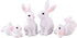 Miniature Bunny Rabbit Resin Figurine Easter Mini Bunny Ornament Cute Miniature Bunny Statue Tiny Animal Cake Topper Fairy Garden Supplies...