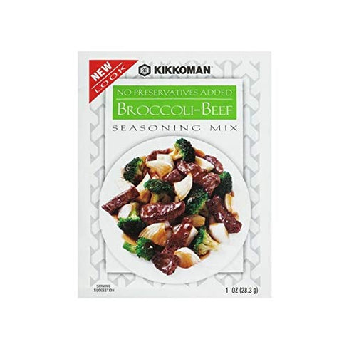 Kikkoman Broccoli Beef Seasoning Mix, 1oz packet (12 pack)...