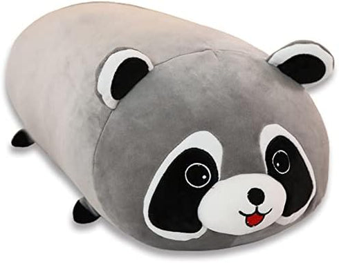 Cute Raccoon Plush Pillow, Raccoon Stuffed Animals, Soft Kawaii Plushies Cuddle Pillow, Cute Plushies Birthday Gifts for Kids (Raccoon,19 inch)...