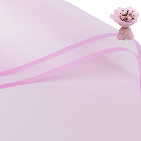 20 Pcs Light Pink border Flower Wrapping Paper,Waterproof Valentine's Day Bouquet Wrapping Paper 23x23Inch Used for DIY Crafts, Gift Packaging, Fl...