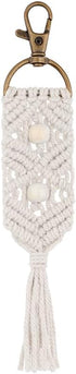 Macrame Keychains Boho Bag Tassels Handcrafted Accessory for Car Key...