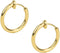 Clip On Hoop Earrings for Women - Silver and Gold-Tone Brass Spring Hoops for Non-Pierced Ears...