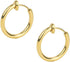 Clip On Hoop Earrings for Women - Silver and Gold-Tone Brass Spring Hoops for Non-Pierced Ears...